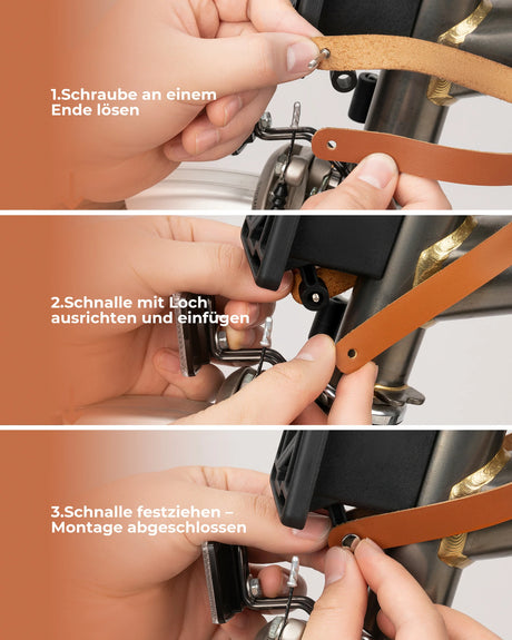 Leder Schnellverschluss‑Griff für Brompton – Schnallenschloss, Klappfahrrad‑Zubehör