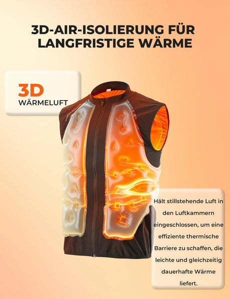 Leichte Thermo‑Fahrradweste mit 3D‑Air‑Layer‑Isolierung – MJ013