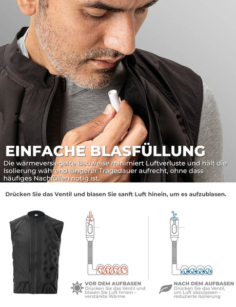 Leichte Thermo‑Fahrradweste mit 3D‑Air‑Layer‑Isolierung – MJ013