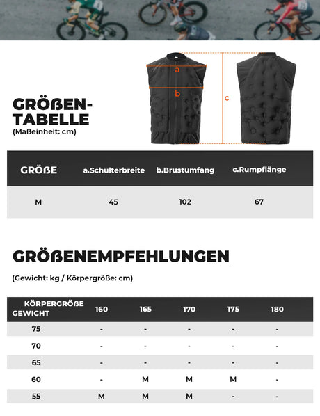 Leichte Thermo‑Fahrradweste mit 3D‑Air‑Layer‑Isolierung – MJ013