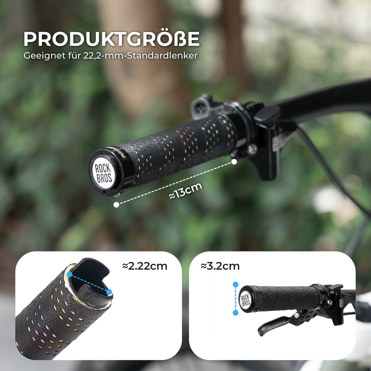 fahrradgriff 22mm Lenkergriffe 22 mm Doppelverschluss – ROCKBROS-DE