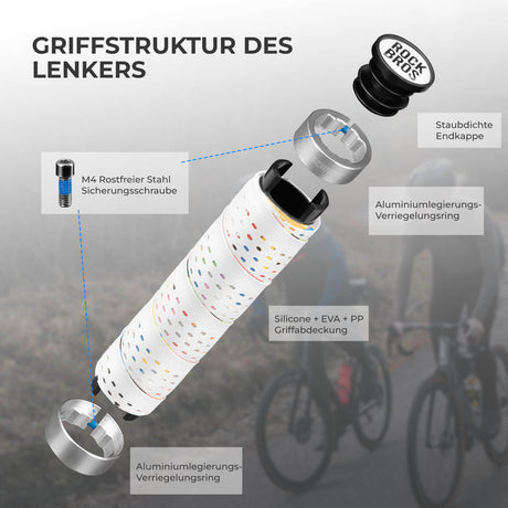 ROCKBROS Lenkergriffe – Doppelverschluss für 22 mm Lenker