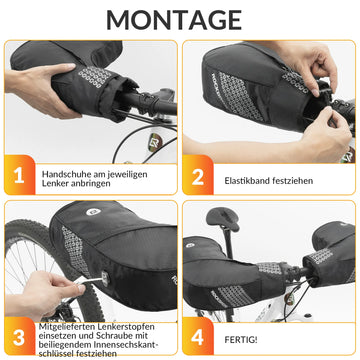 Lenkerstulpen Handschuhe Lenker Fahrrad Winter Thermo Warme Verdickte – ROCKBROS-DE