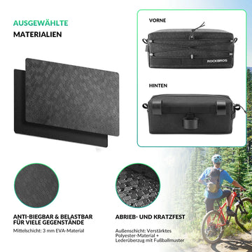 lenkertasche groß Lenkertasche Fahrrad Vorne Große Kapazität 2L mit Abnehmbarer Schulter – ROCKBROS-DE