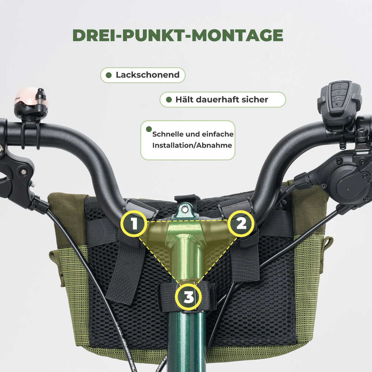 Lenkertasche für Flatbar & Brompton – 1,8-2,7 L (komprimierbar)