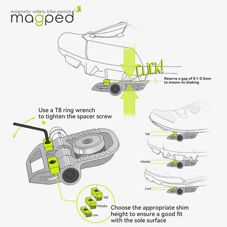 MAGPED: Die Zukunft des sicheren Fahrradfahrens – Entdecken Sie die Revolution der magnetischen Pedale