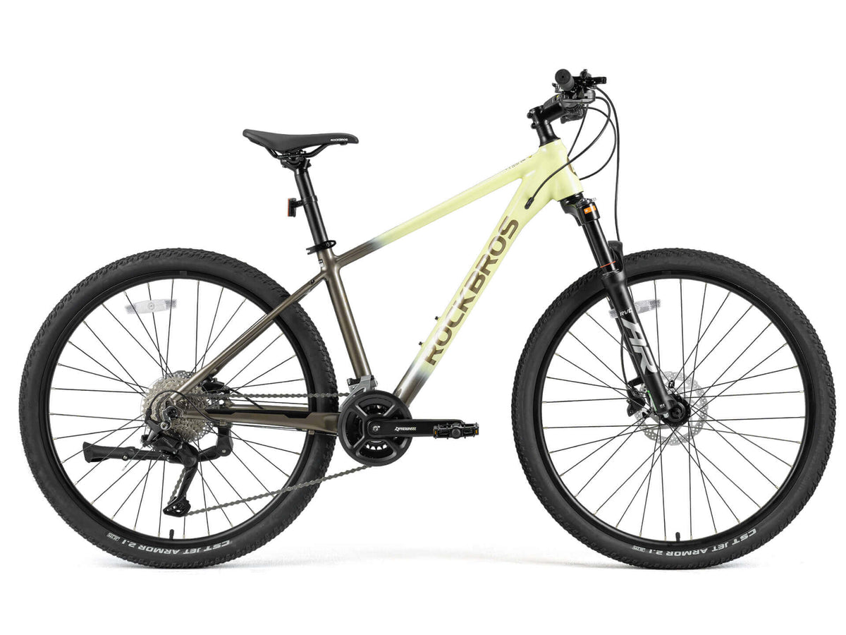 mountainbike gelb schwarz MT300 27.5E MTB | 8-Gang | Scheibenbremsen