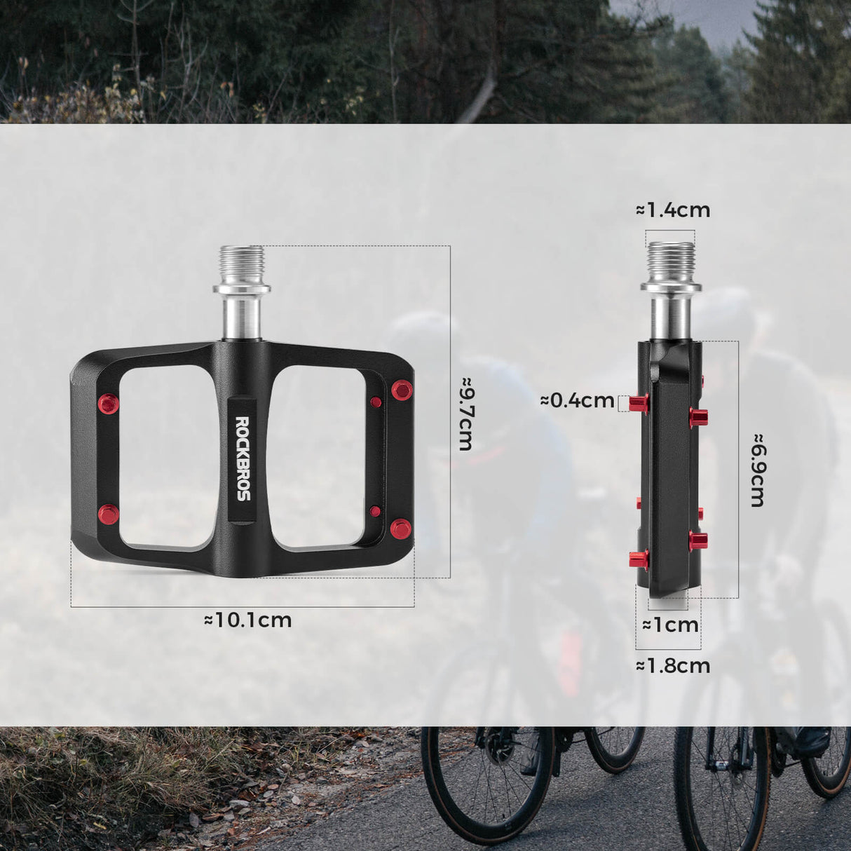 MTB & Rennrad Pedale – Ultraleicht Magnesium-Flachpedale, nur 171 g/Paar