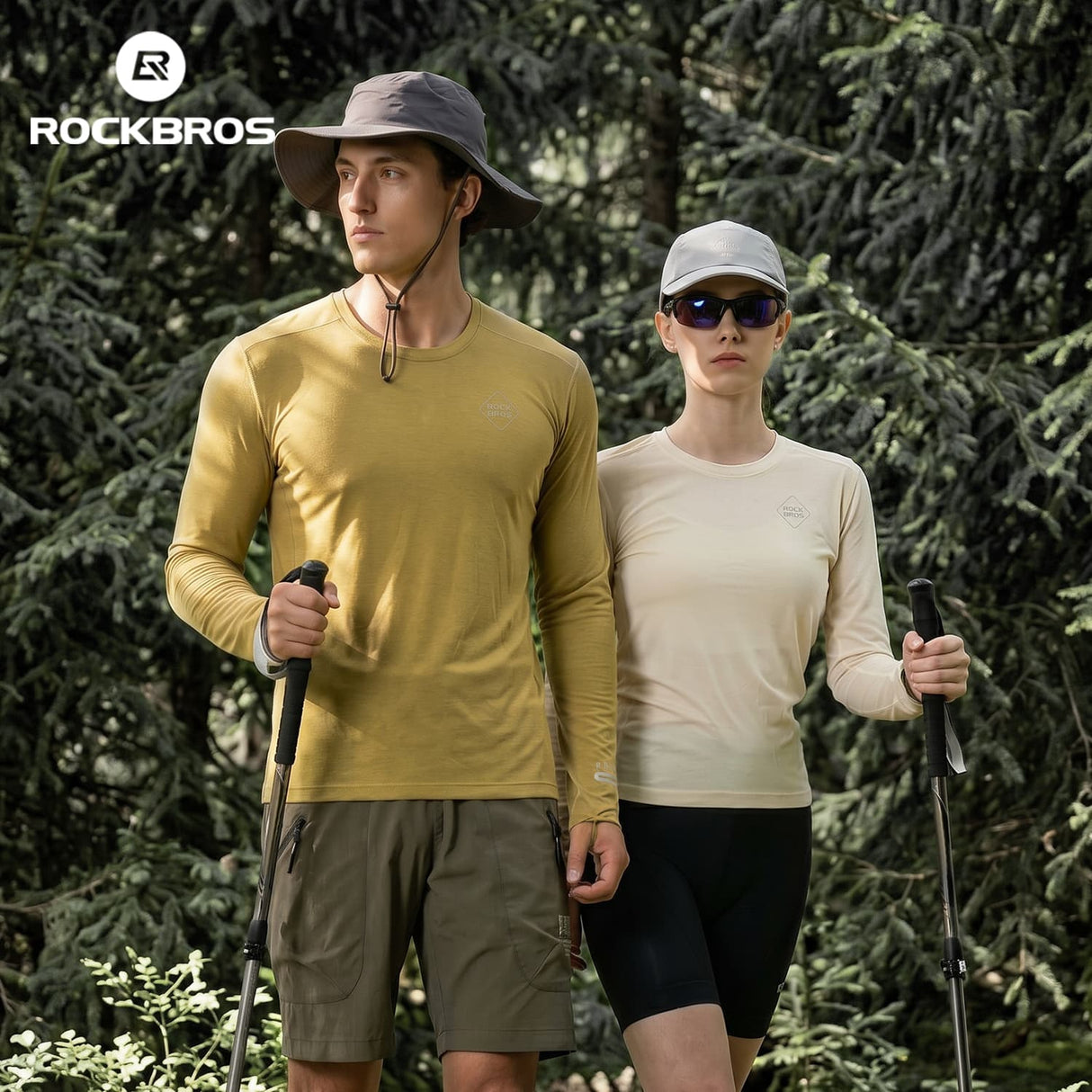 ROCKBROS Herren-Radtrikot aus Merinowolle und Tencel