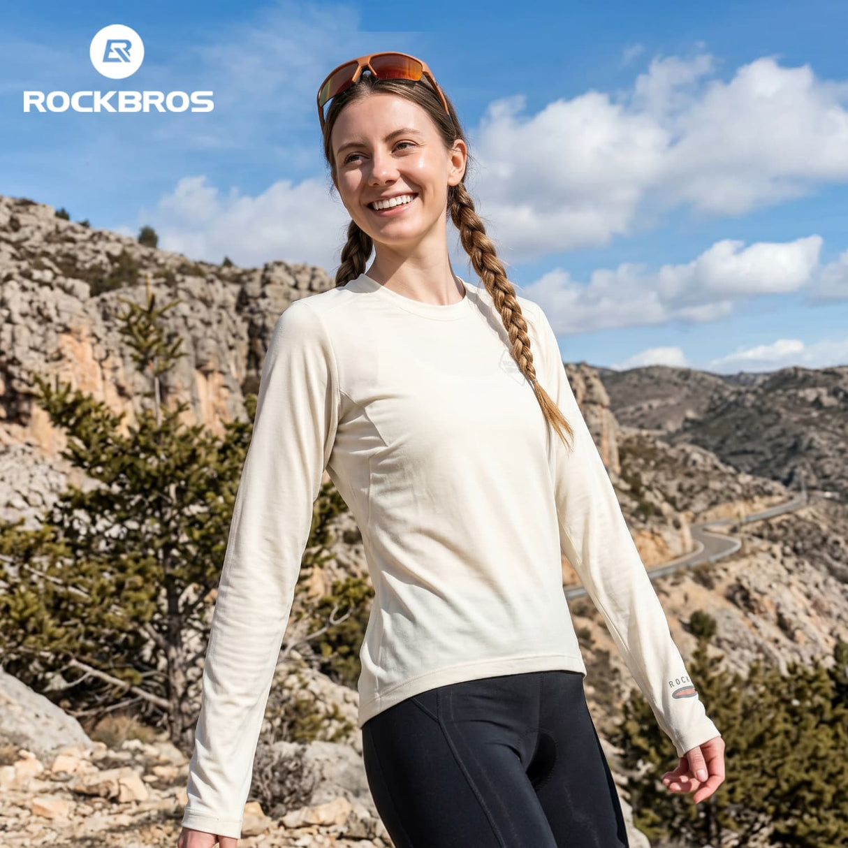 ROCKBROS Herren-Radtrikot aus Merinowolle und Tencel