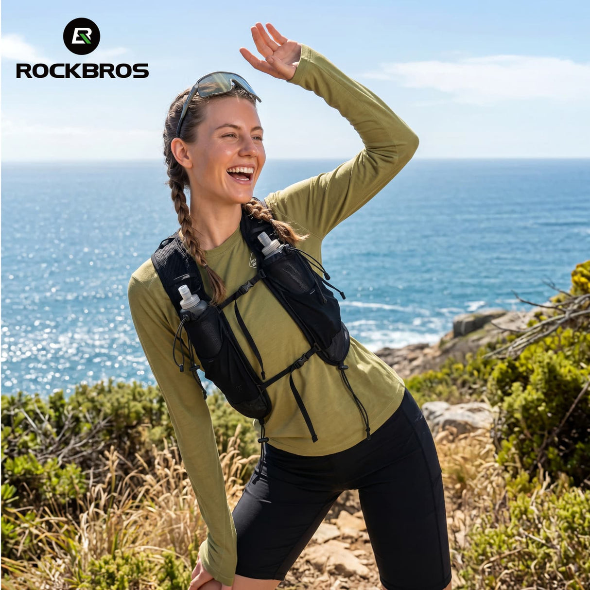 ROCKBROS Herren-Radtrikot aus Merinowolle und Tencel