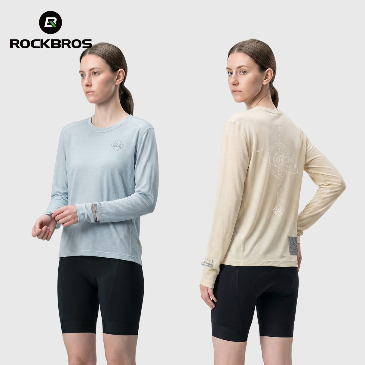 ROCKBROS Herren-Radtrikot aus Merinowolle und Tencel
