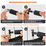 Mini-Fahrradpumpe mit CO₂-Adapter – Tragbar, Presta & Schrader Kompatibel, bis 80 PSI