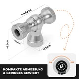 Mini-Fahrradpumpe mit CO₂-Adapter – Tragbar, Presta & Schrader Kompatibel, bis 80 PSI