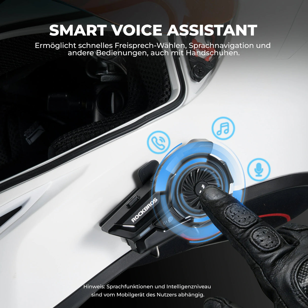 Motorrad‑Intercom Bluetooth Headset – 300 m Reichweite, IP56 wasser‑ & staubdicht