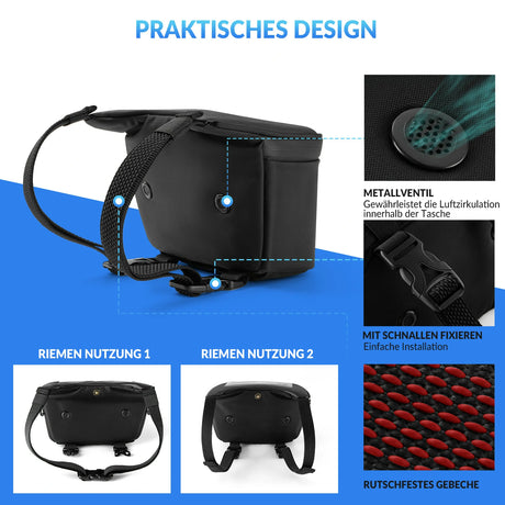 Motorrad‑Lenkertasche – Wasserdicht für 6,5‑Zoll‑Smartphone, 2 L