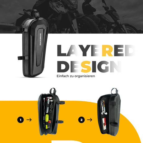 Motorradtasche Motorrad Rahmen Dreieckstasche 1,5L, Eva Wasserdicht und Robust - ROCKBROS-EU