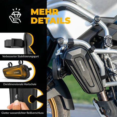 Motorradtasche Motorrad Rahmen Dreieckstasche 1,5L, Eva Wasserdicht und Robust - ROCKBROS-EU