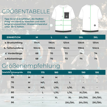 mountainbike herren größentabelle Men's Short Sleeve Mountain Bike Jersey with Magnetic Chest Pocket –  ROCKBROS-DE