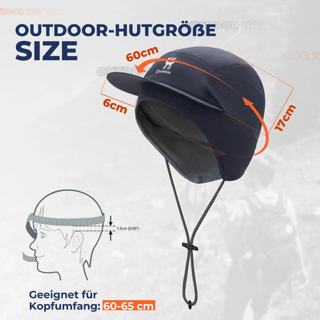 Outdoor‑Cap – Fleece, Sonnenschutz, Winddicht & Wintertauglich