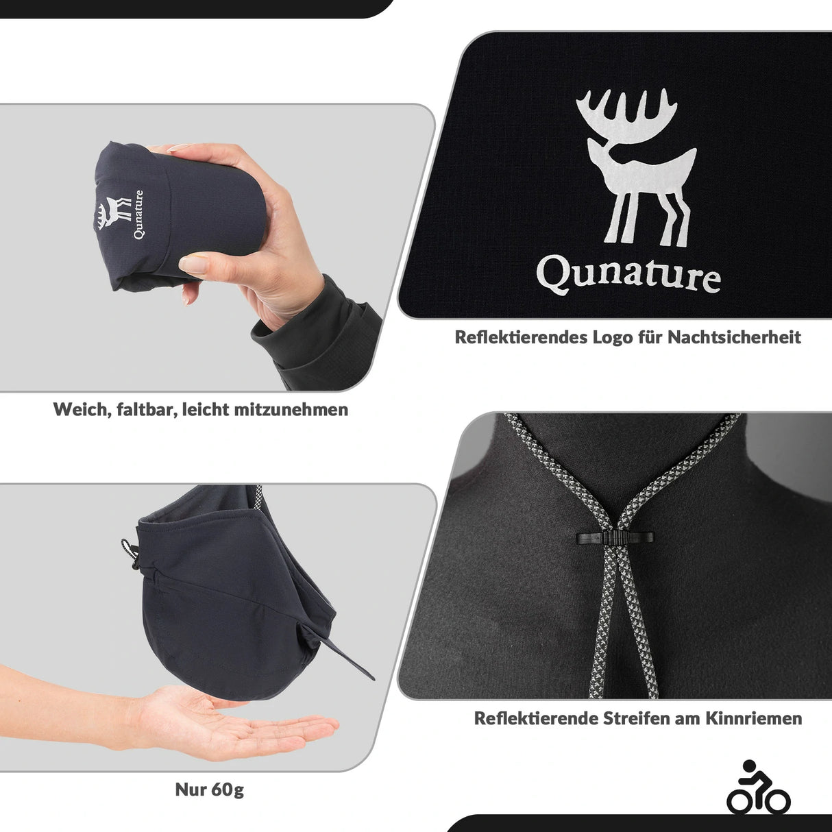 Outdoor‑Cap – Fleece, Sonnenschutz, Winddicht & Wintertauglich