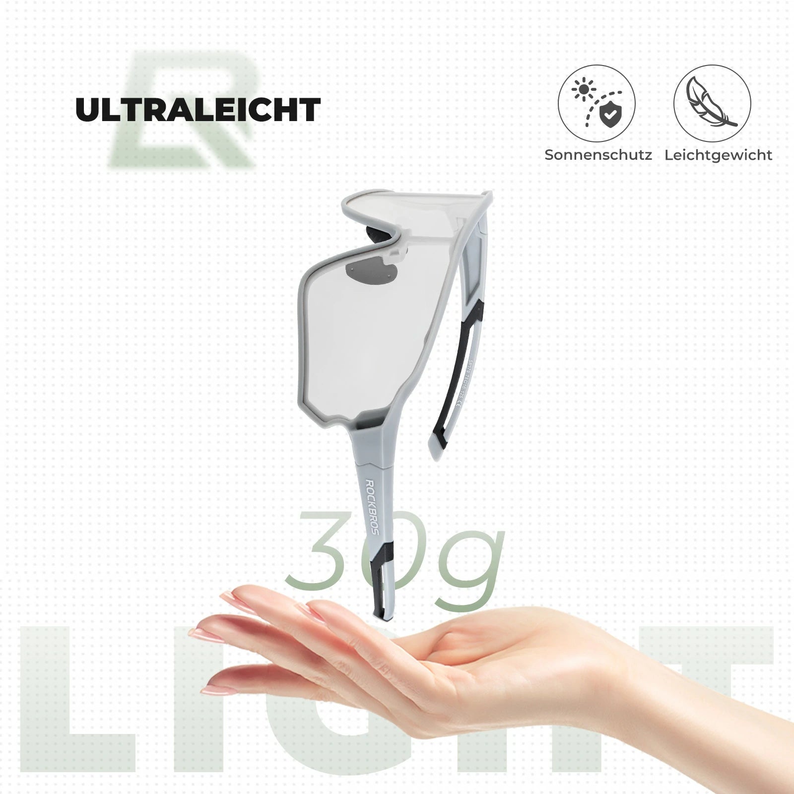 ROCKBROS Fahrradbrille Sonnenbrille Photochrom/Polarisiert UV400 