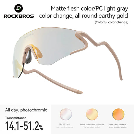 Photochrome Fahrradbrille mit UV400 Schutz