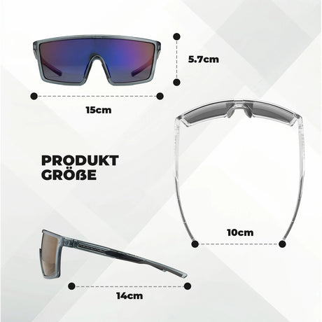 ROCKBROS Sonnenbrille – Fahrradbrille Herren/Damen, UV400 polarisiert, TR90‑Rahmen