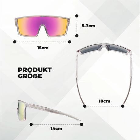 ROCKBROS Sonnenbrille – Fahrradbrille Herren/Damen, UV400 polarisiert, TR90‑Rahmen