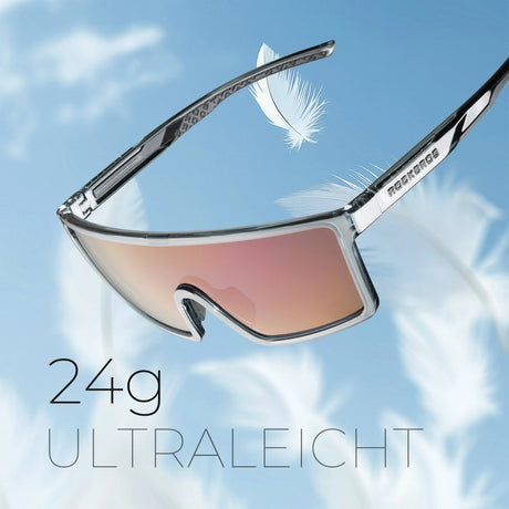 ROCKBROS Sonnenbrille – Fahrradbrille Herren/Damen, UV400 polarisiert, TR90‑Rahmen