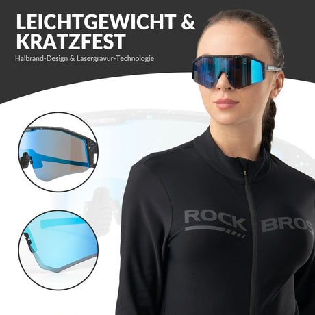 Polarisierte Fahrradbrille – Verstellbares Bügel‑Design