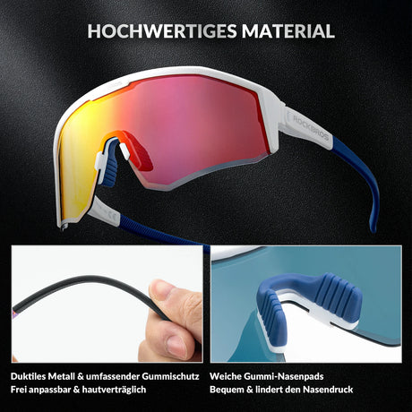 Polarisierte Fahrradbrille – Verstellbares Bügel‑Design