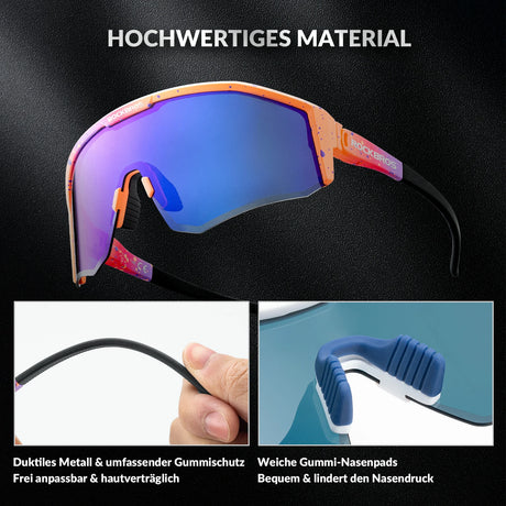 Polarisierte Fahrradbrille – Verstellbares Bügel‑Design