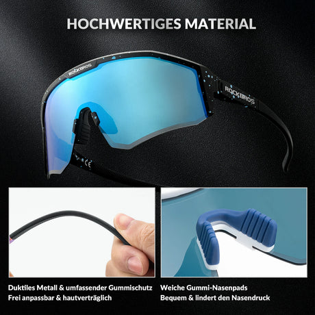 Polarisierte Fahrradbrille – Verstellbares Bügel‑Design