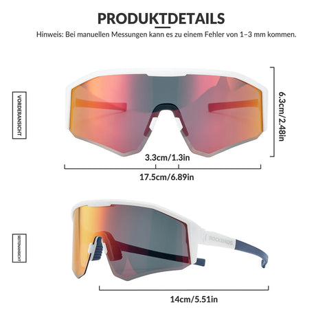 Polarisierte Fahrradbrille – Verstellbares Bügel‑Design