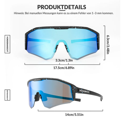 Polarisierte Fahrradbrille – Verstellbares Bügel‑Design