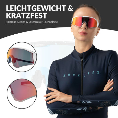 Polarisierte Fahrradbrille – Verstellbares Bügel‑Design
