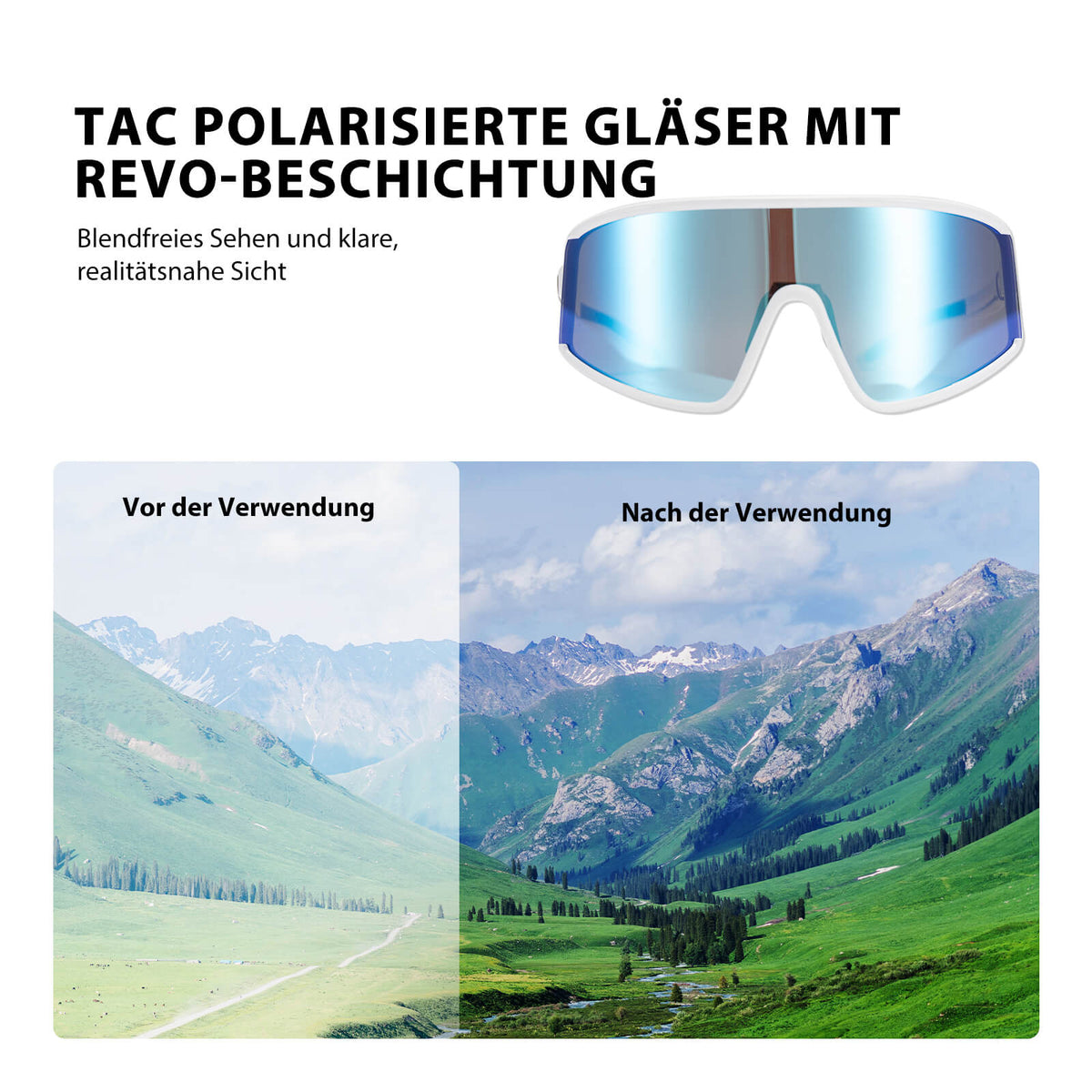 fahrradbrille blaue gläser Polarisierte Ultraleicht-Brille: 4 Farben – ROCKBROS-DE