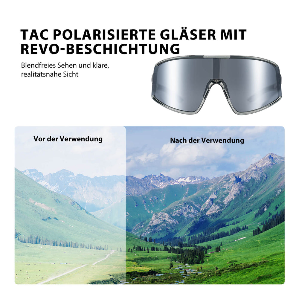 Polarisierte Fahrradbrille Ultraleicht UV400 Schutz 4 Farben - ROCKBROS-EU
