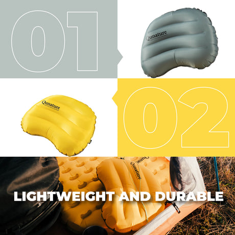 Qunature Aufblasbares Camping-Kissen – Kompakt & ergonomisch für Outdoor & Wandern