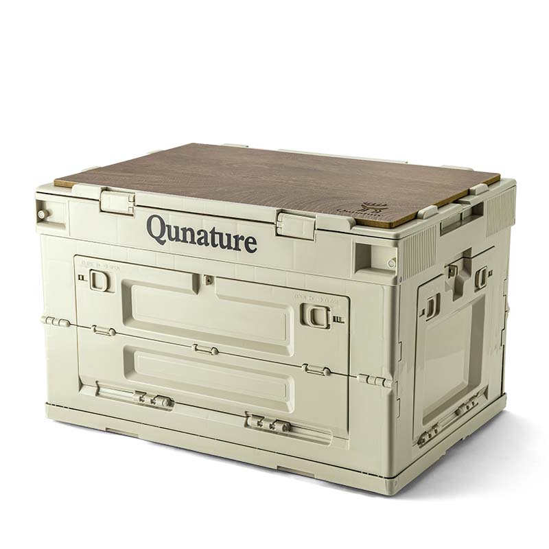 Camping Box Foldable Camping Boxes with Wooden Lid Camping Box