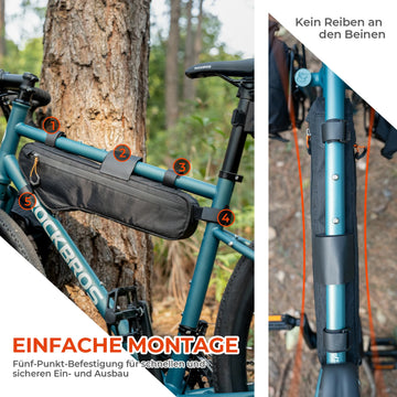 fahrradtasche mit außentasche Wasserdichte Fahrrad Rahmentasche mit Trinksystemöffnung – ROCKBROS-DE