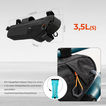 fahrradtasche mit außentasche Wasserdichte Fahrrad Rahmentasche mit Trinksystemöffnung – ROCKBROS-DE