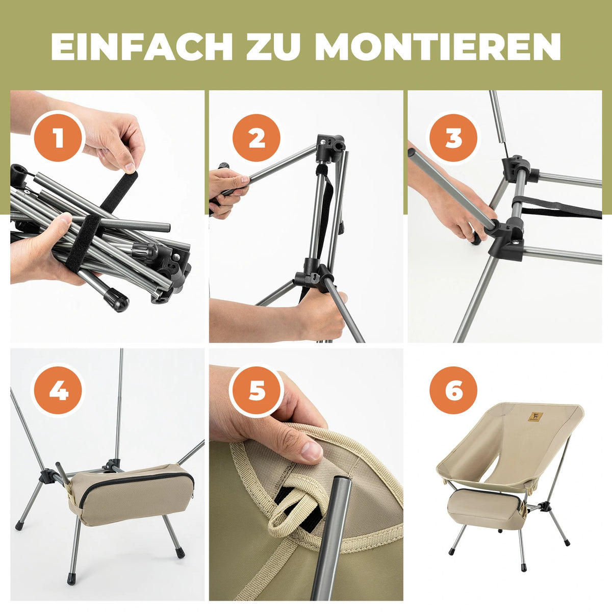 einfache campingstühle Qunature Faltbarer Campingstuhl – ROCKBROS-DE Kai Pflaume - Gefährlicher Color:Coyote Cordura Historical High Price : 285.64