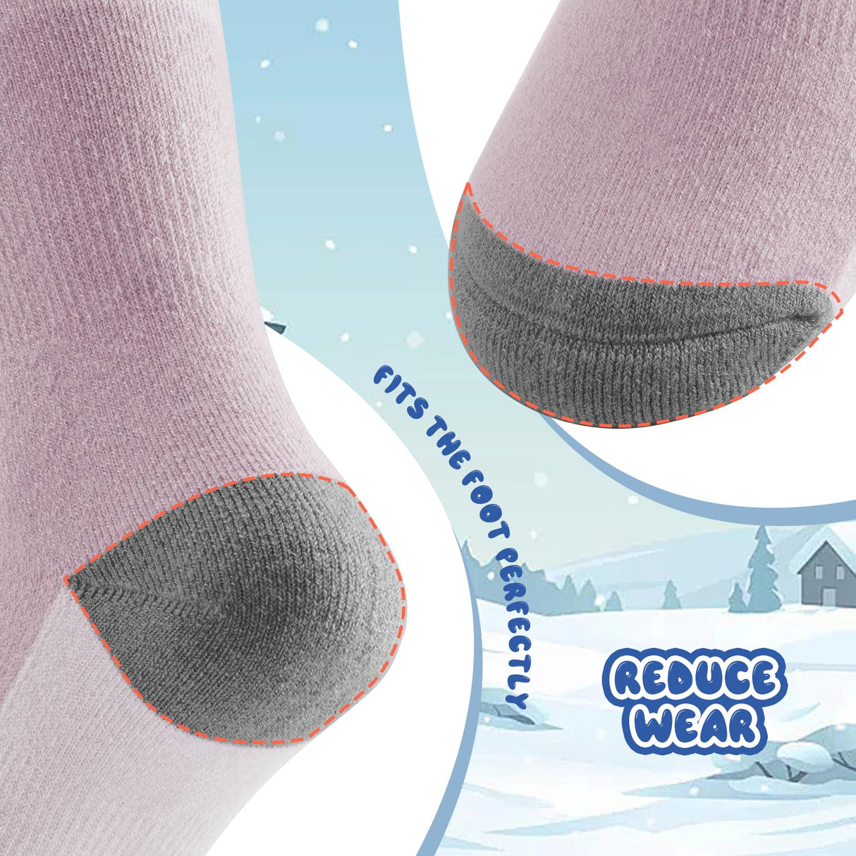Qunature Jungen Skisocken – Kinder Thermosocken für winterlichen Spielspaß!​