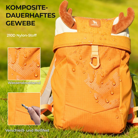 Qunature Kinderrucksack 8L – Wasserdicht mit Hirsch-Design (für 6-10 Jahre)