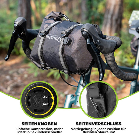 Qunature Lenkertasche 6L/12L – Wasserdicht & Leicht für Fahrrad und Outdoor