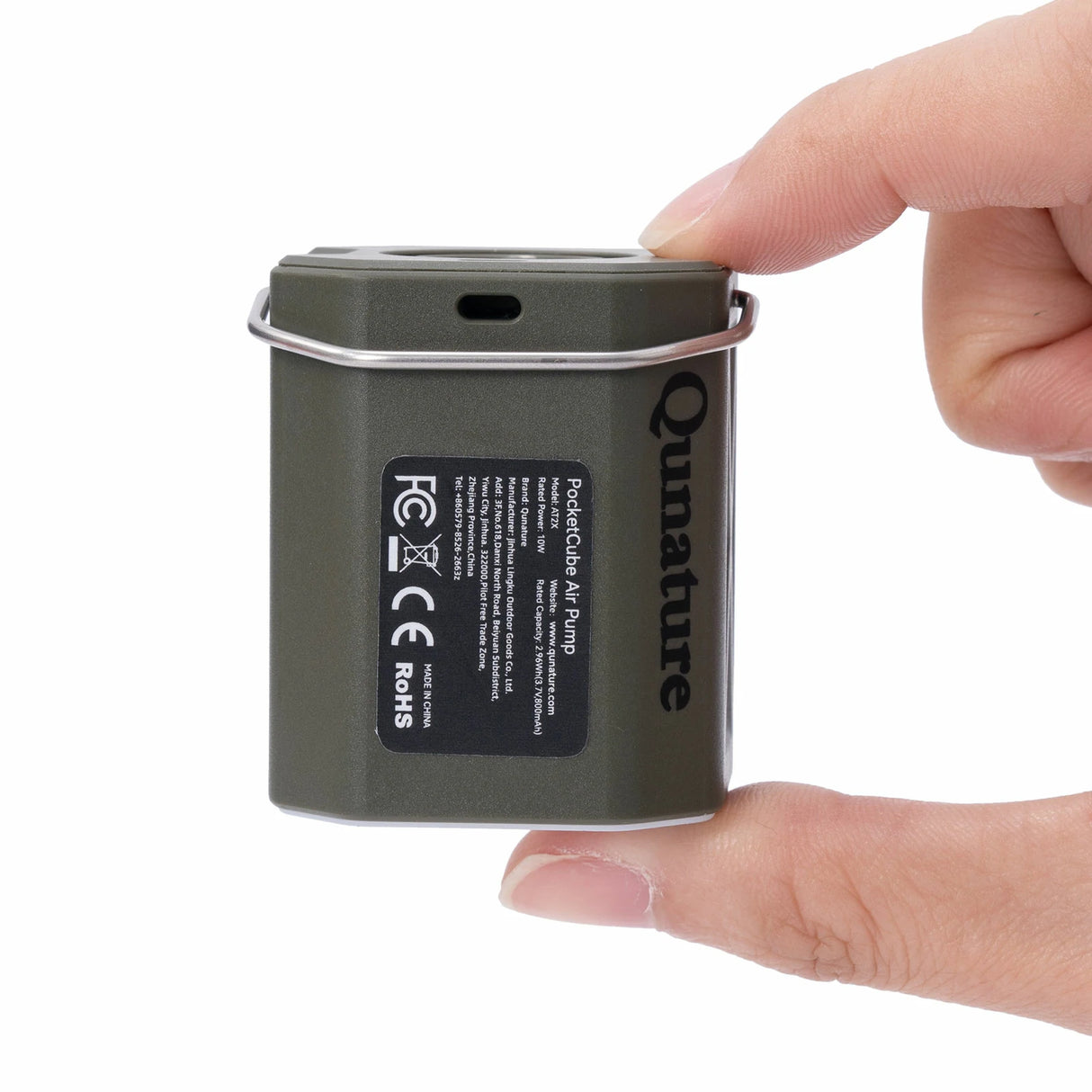 Qunature Mini Elektrische Luftpumpe – Tragbar, ultraleicht & USB‑ladbar