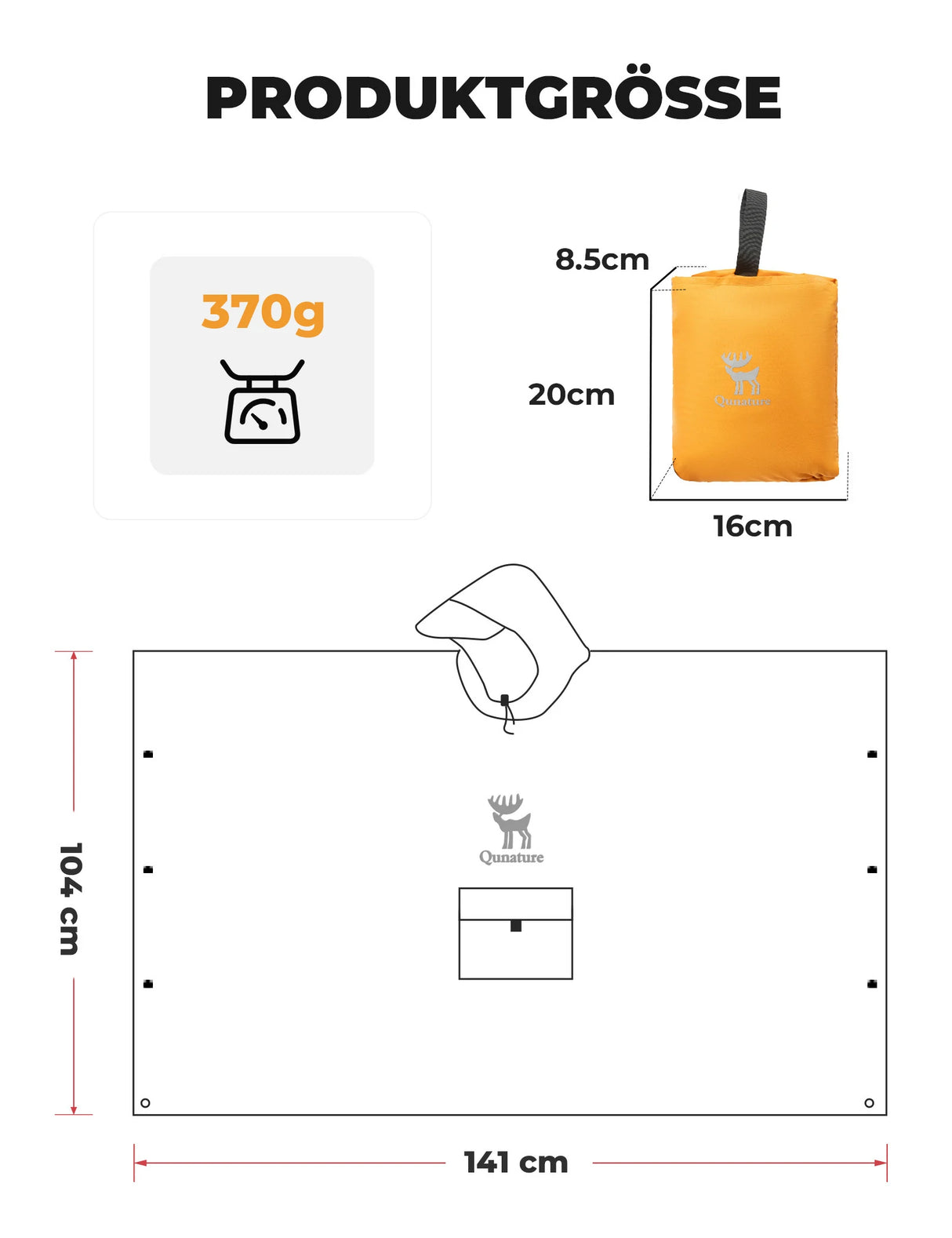 Wasserdichter Regenponcho – 3‑in‑1 Multifunktional, wiederverwendbar