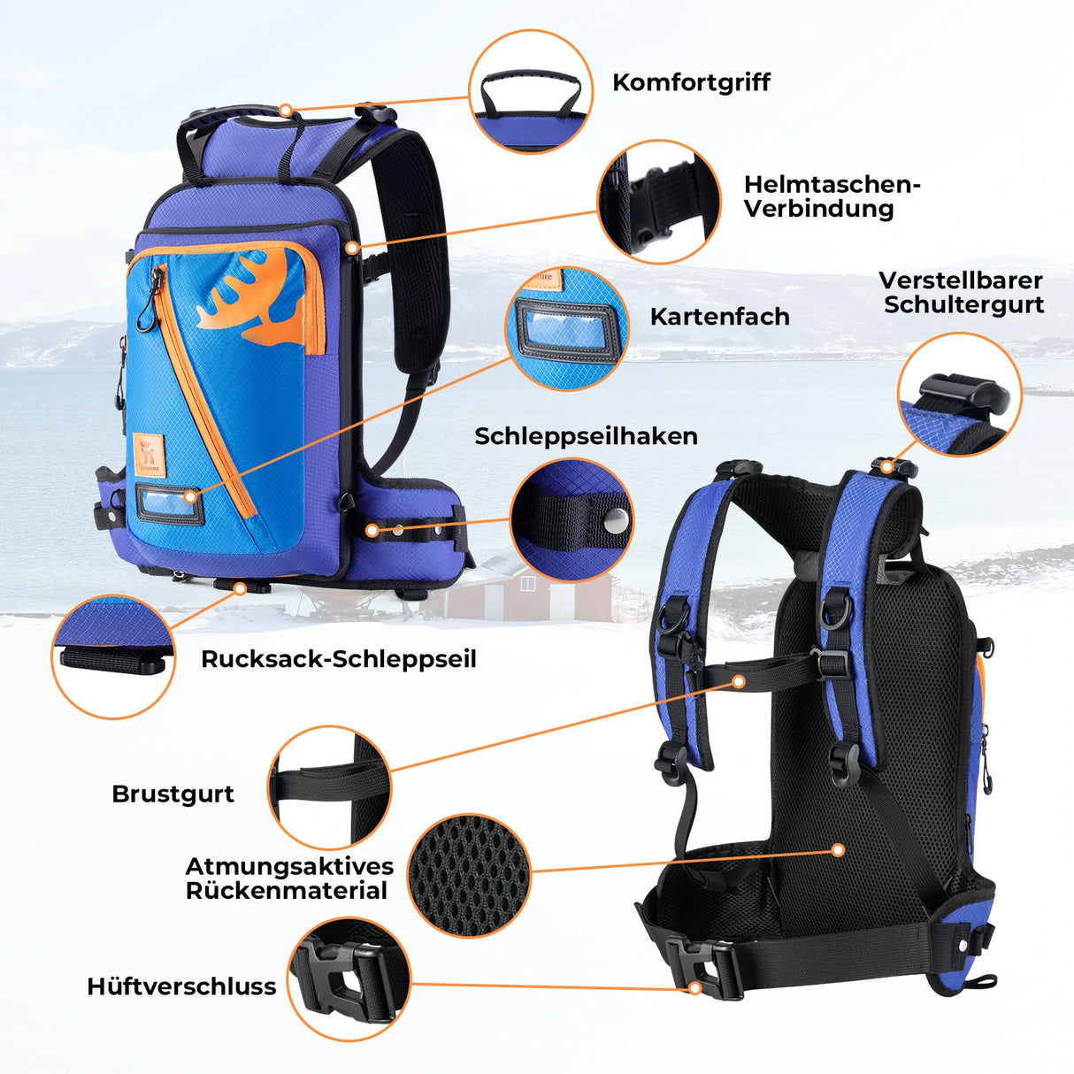 Qunature Ski‑Trainingsrucksack – Snowboard‑Geschirr